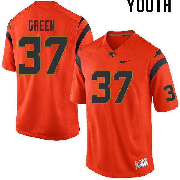 Youth #37 Josh Green Oregon State Beavers College Football Jerseys Sale-Orange